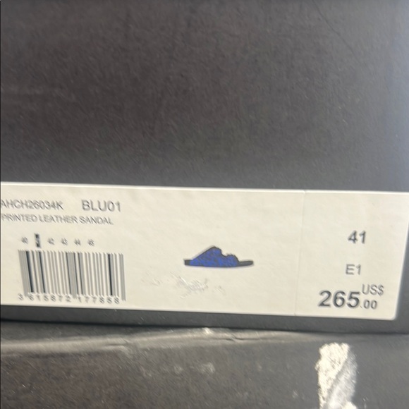 The Kooples Blue and Black Sandals with Adjustable Buckles - Picture 3 of 5